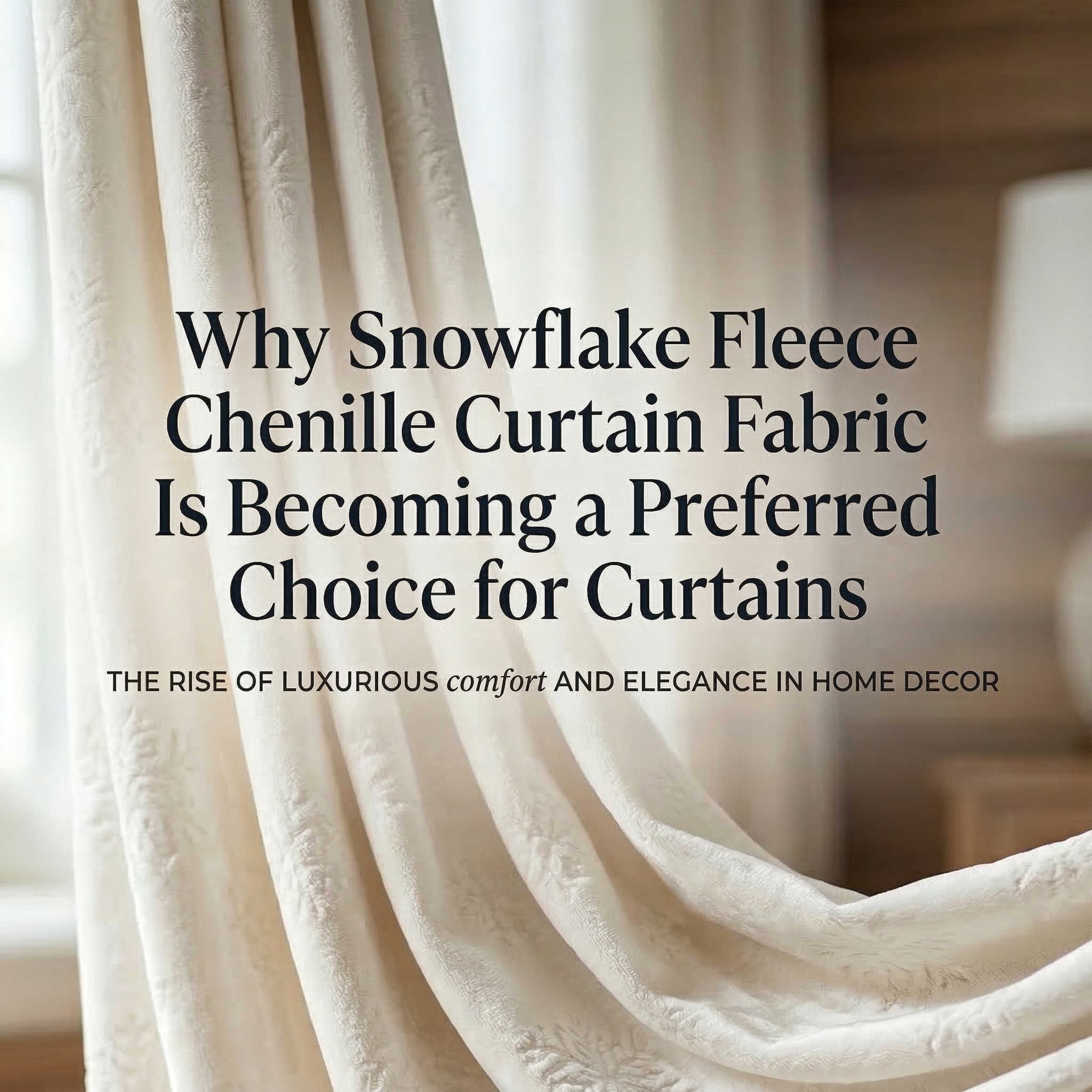 Cur Snowflake vellus Chenille cortinam fabricae fit praelata electio ad pelles