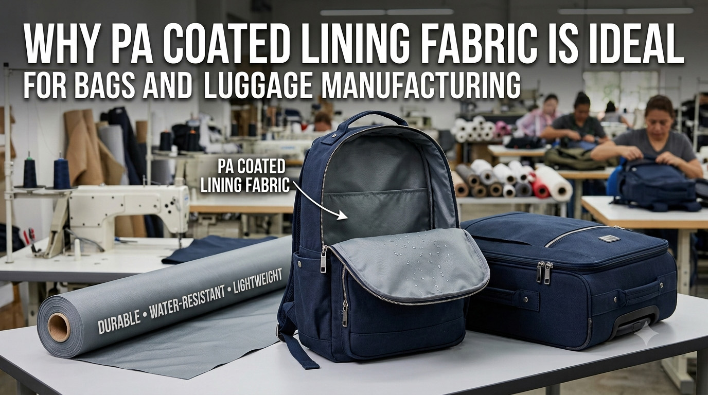 Cur PA Coated Lining fabricae est specimen pro sacculis et sarcina Vestibulum