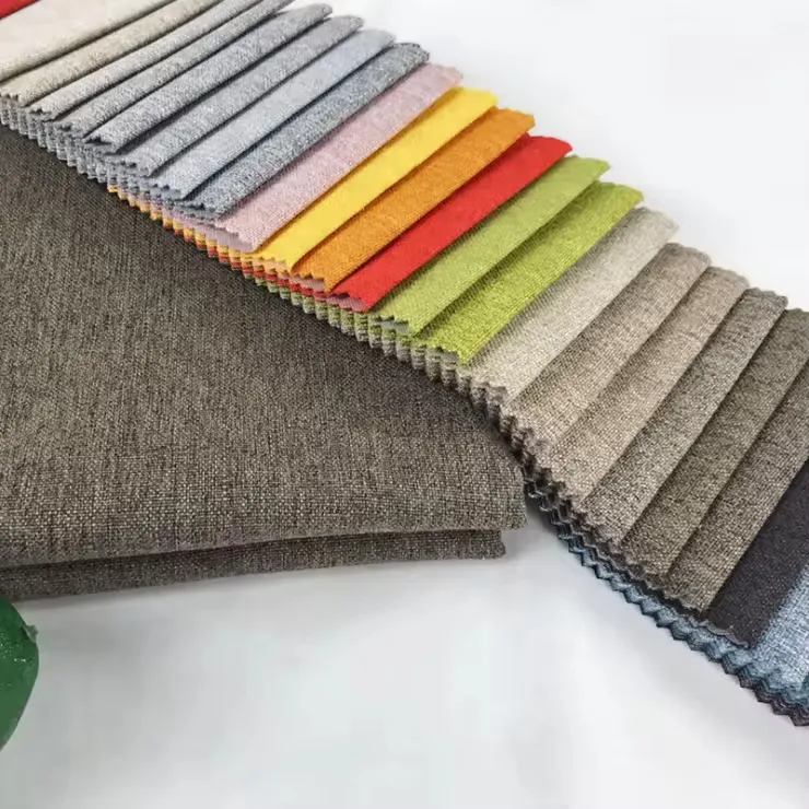 Tincto cocco ad imitationem linteorum upholstery fabricae pro lecto tricliniari